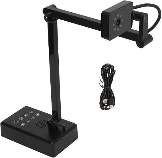 USB Document Camera 4K 16MP Ultra HD Webcam with Adjustable Angle Fit for OS X Windows OBS Android Web Conferencing Distance Learning Remote Teaching