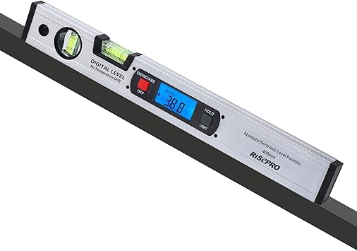 16-inch Digital Spirit Level and Protractor, Torpedo Level, Inclinometer Angle Gauge Finder Bubbles Magnetic Base with Backlight