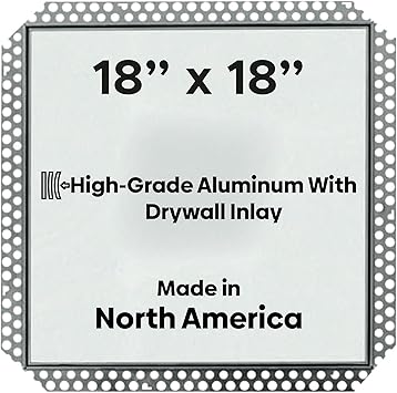 Best 18 x 18 Flush Access Panel for Drywall High-Grade Aluminum Frame with 5/8 Drywall Inlay, Mud-in Flange, Welded Frame, Removable Hatch & Touch Latches for Non-Rated Walls, BA-IVHDF